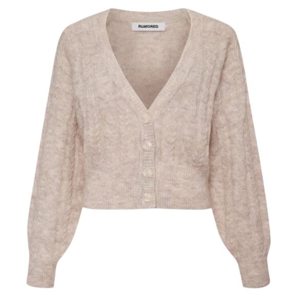 RUMORED Frenchie Cardigan Cream Cable size L Large Oversized - Picture 3 of 12